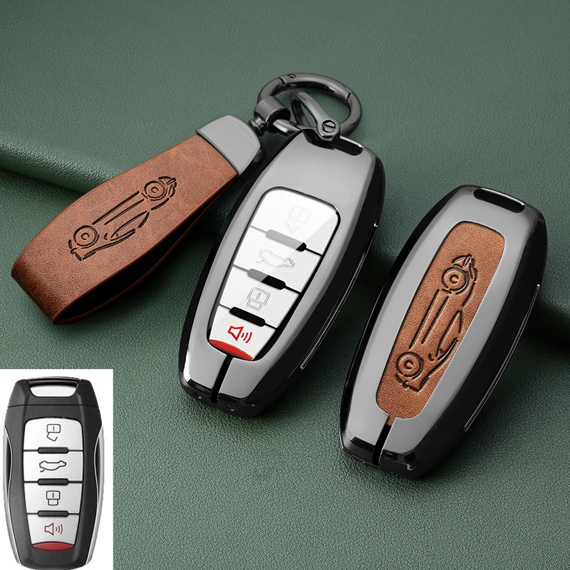 Car key case for haval h9 f7x h3 h5 great wall 5 3 m2 h6 coupe great wall m4 h2 6 auto holder shell protection cover accessories