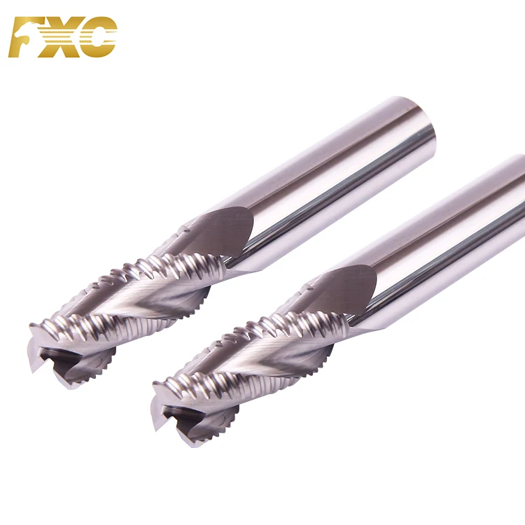 Factory Price Manufacturer Supplier OEM Roughing Mills Tungsten Carbide 3 Flutes Rough End Mill For Wooding
