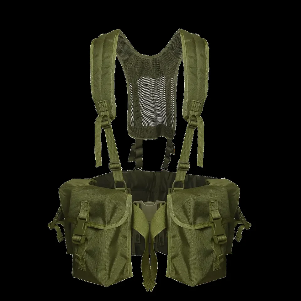 7 in 1 Russia Tactical Modular Rigger Padded Duty Belt Molle Harness Vest Battle Waist Belt with Pouches
