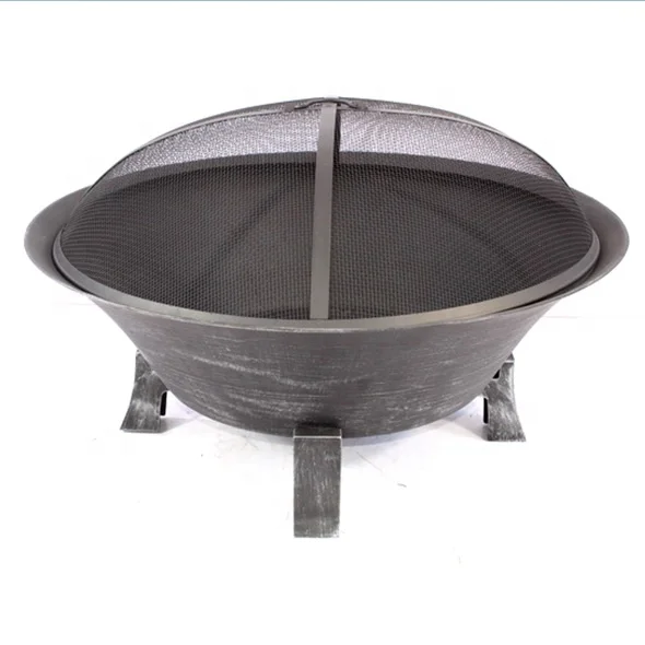 
 Большая круглая чугунная камина для сада и внутреннего дворика  