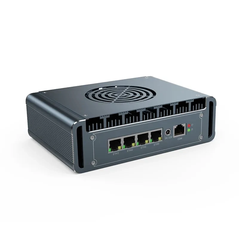 Мини-ПК брандмауэр маршрутизатор 12-го поколения Intel N100 4Lan 2,5G LAN DDR5 сервер Pfsense i3 N305 Win10 Linux EXSI небольшой промышленный вентилятор