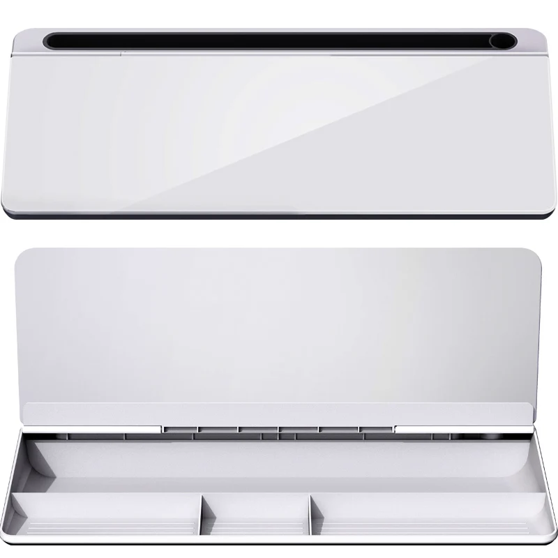Desktop Whiteboard Glass Dry Erase White Board Desk Computer Buddy Storage Organizer For Home Office