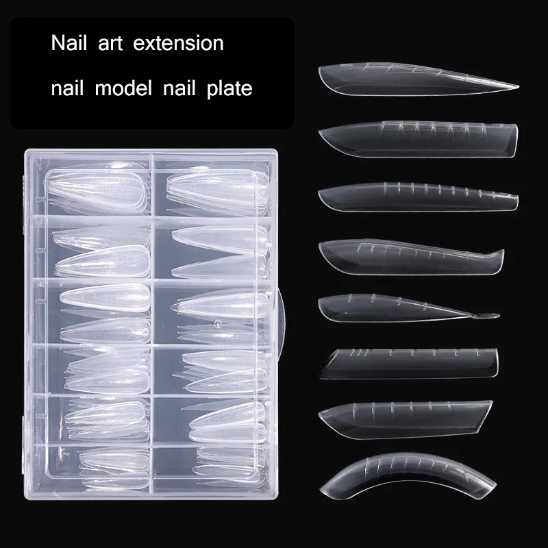 Factory Direct Nail Crystal Extension Nail Model Paperless Holder Quick Phototherapy Nail Plate 120 Pieces In A Box