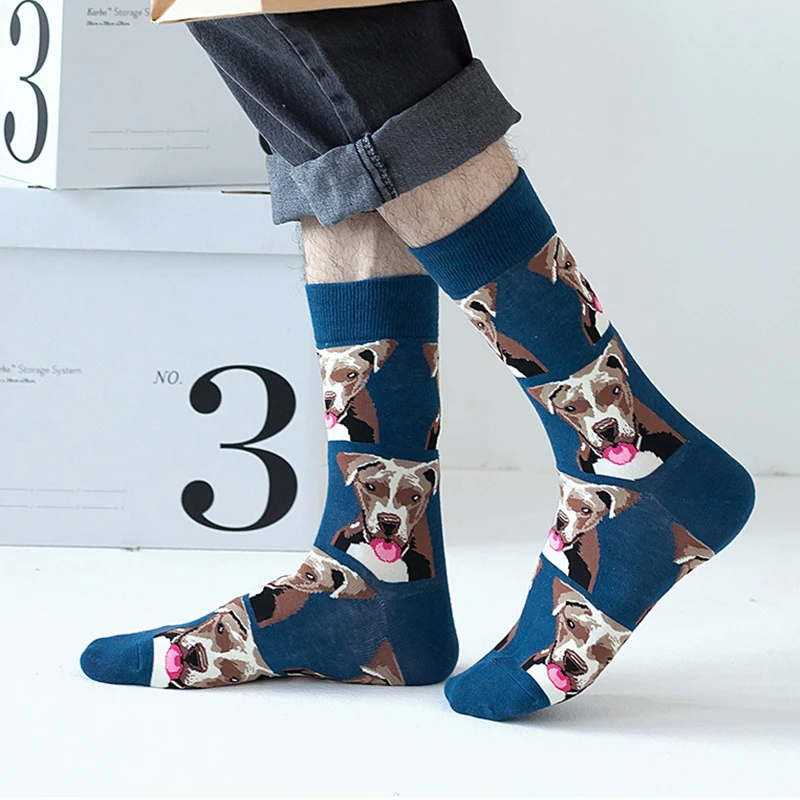 
2021 new fashion cotton animal cartoon unisex midi socks stockings calcetines 