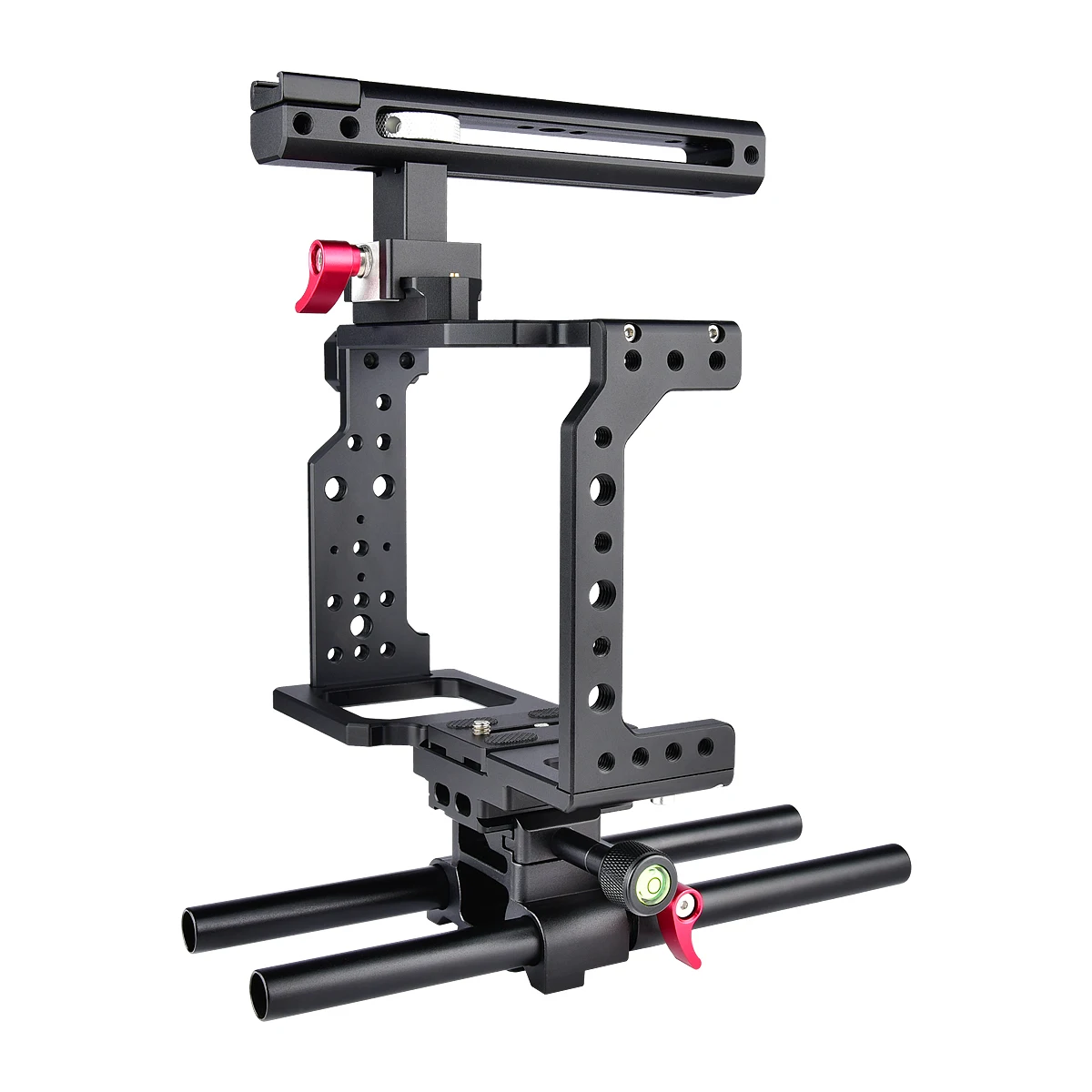 Professional Aluminum Alloy DSLR Camera Cage SLR Video Cage with Top Hand Grip Level handheld handle for Canon 5D camera