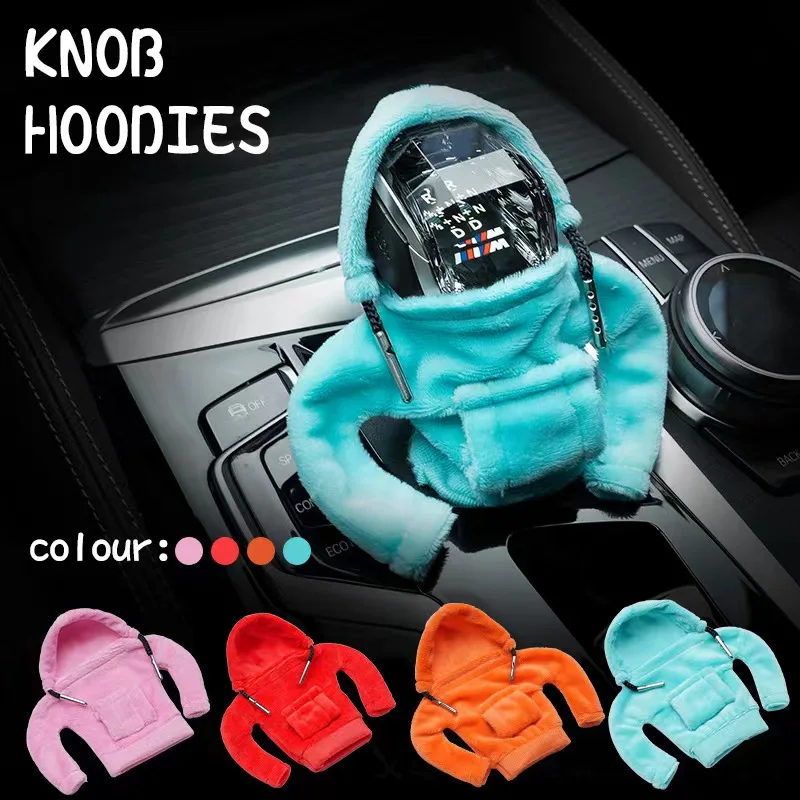 Hot Sale Creative Hoodie Car Gear Shift Cover Sweatshirt Speed Lever Changes Covers Auto Decoration Car Gear Shift Handle Hoodie