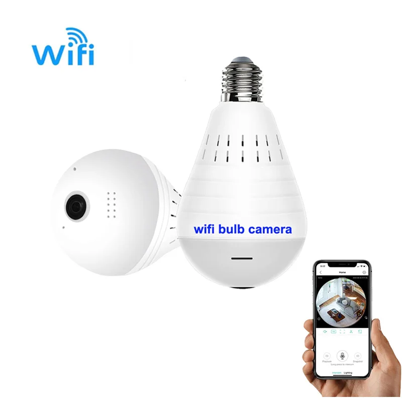 Amazon Hot Sale V380 360 Panoramic Hidden CCTV 2MP Light Bulb Camera 1080P VR WIFI IP camera 24 hours delivery
