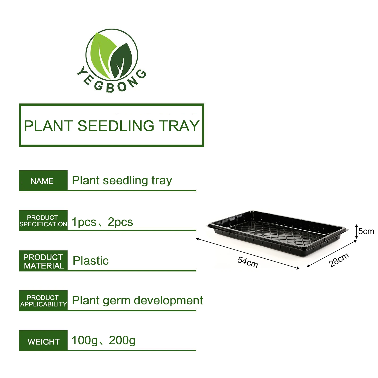 YEGBONG OEM ODM Plastic Nursery Pot Seed Grow Planter Box Greenhouse Seeding Garden Seed Pot Tray Plant Seedling Tray