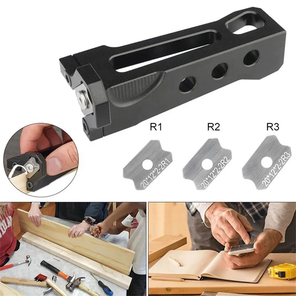 Woodworking Blade Edge Corner Planer Arc Trimming Tools Wood Chamfering Fillet Scraper