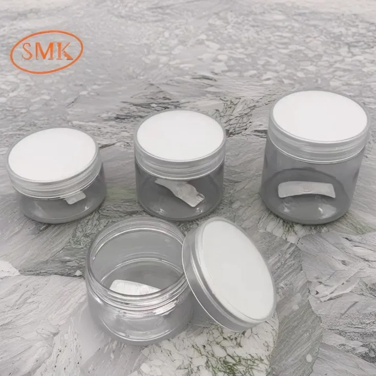 High Quality 50ml 60ml 80ml 100ml 120ml Transparent Face Cream Jar Plastic PET Jar With Caps