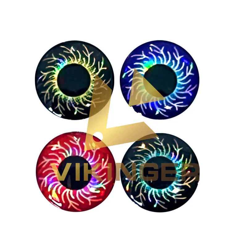 Fishing Lure Eyes 3mm-12mm 4D Realistic Artificial Fish Eyes Fly Tying Eyes For DIY Making Kit Holographic Fishing Accessories