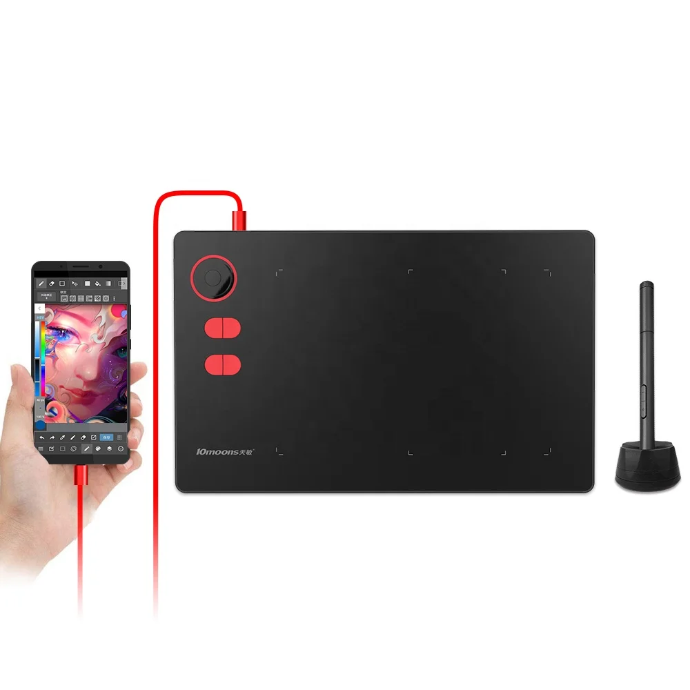 10moons G20 8192 Levels art illustration drawing pad pen graphics tablets with digital pen