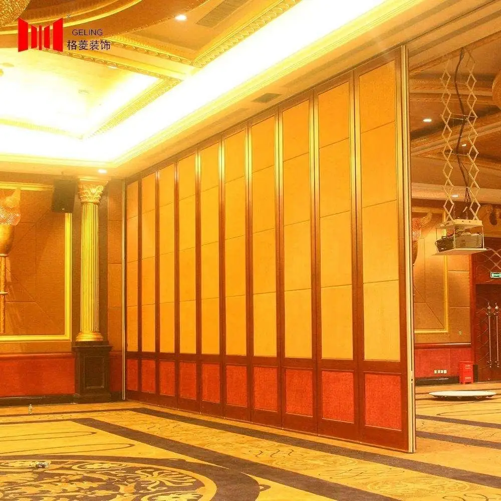 65mm luxury customized acoustic hotel movable fold wall partition with door temporary walls
