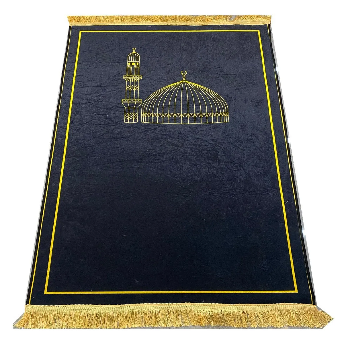 Wholesale Premium Ramadan Thick Madinah Muslim Travel  Face Kids Children Polyester Prayer Rug Mat Gift Set