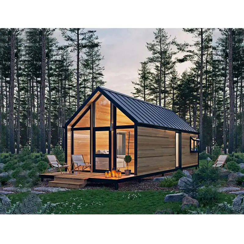 Deepblue Smarthouse cost-efficient small kit mobile prefab light steel frame bamboo bungalow wooden design garden studio house
