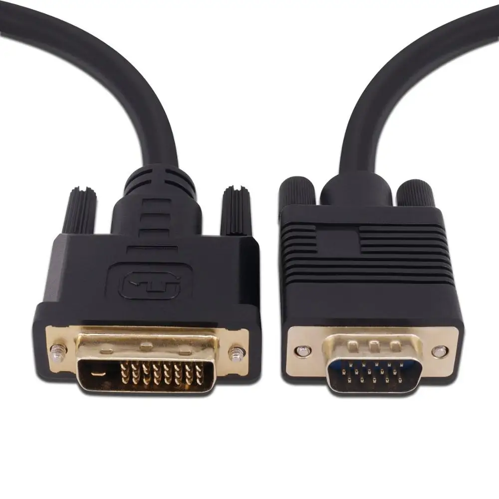 DVI 24 + 1 DVI-D мужчина к VGA Мужской позолоченный 1080 P с чипом активный адаптер конвертер кабель для PC-DVD-Мони