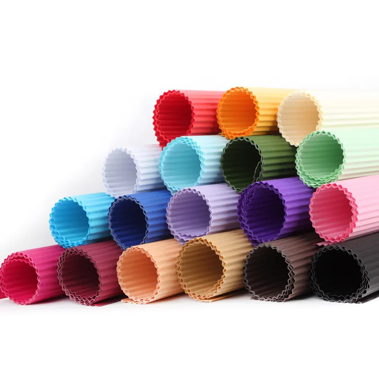 Custom flower packaging wrapping paper plain corrugated paper sheet