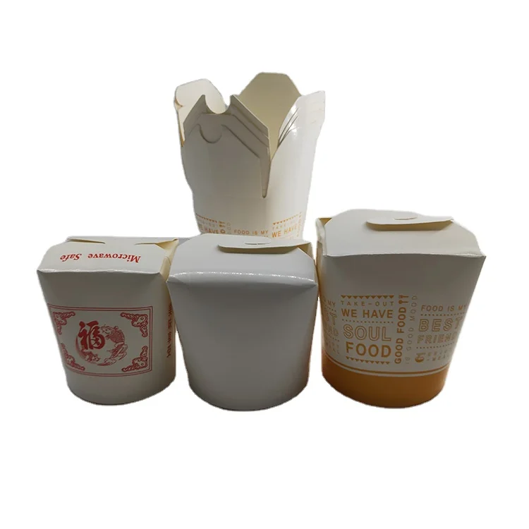 32oz customized logo pasta packing box take out container food paper box food grade noodles box