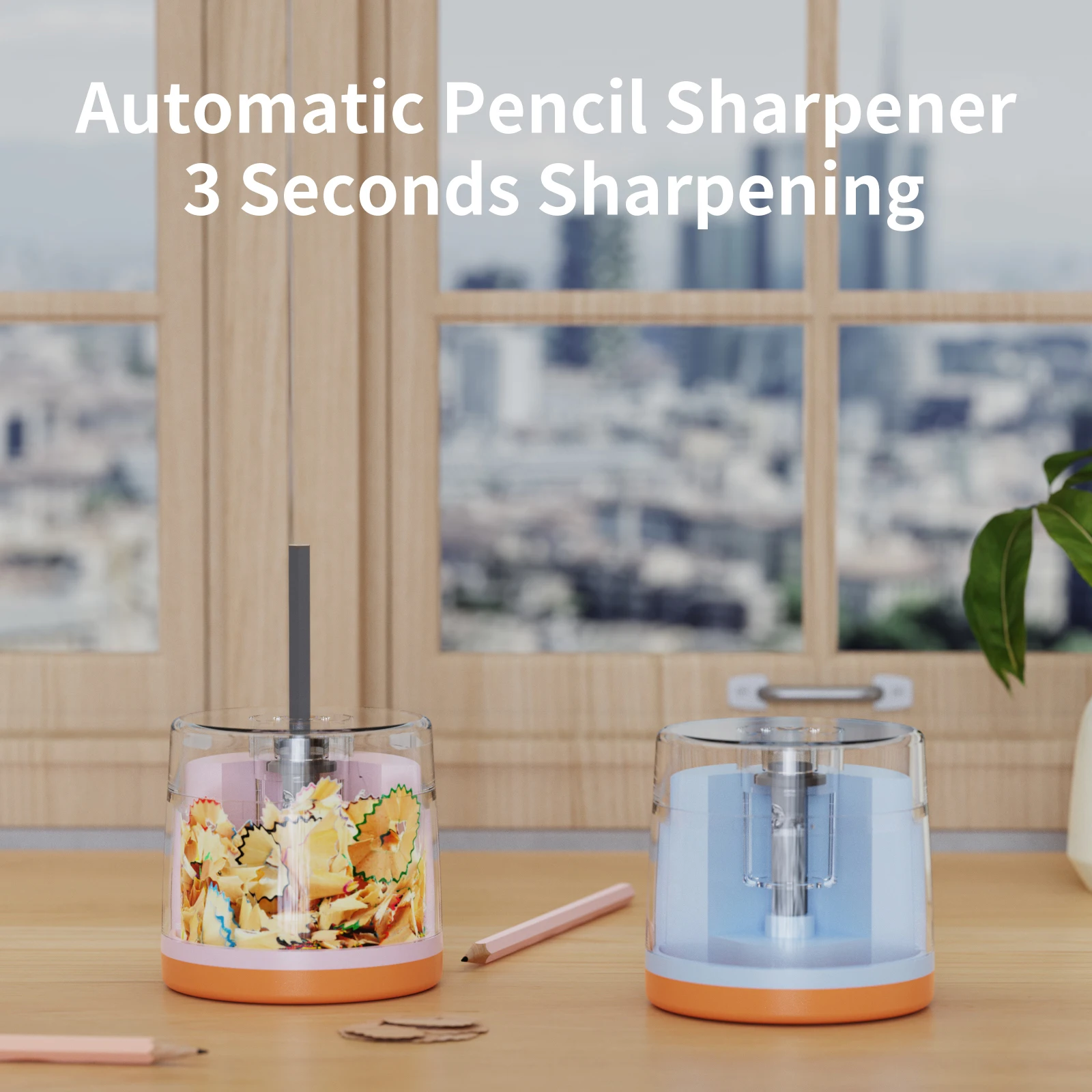 Rechargeable Battery Operated Auto-start Function Pencil Sharpener
