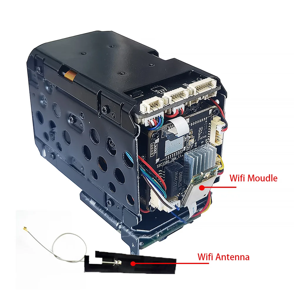 Camhi 4K 8MP IMX415 WIFI Wireless 360X Optical Zoom IP Camera Module Auto IRIS P2P On vif Tf Card Slot Max 256g