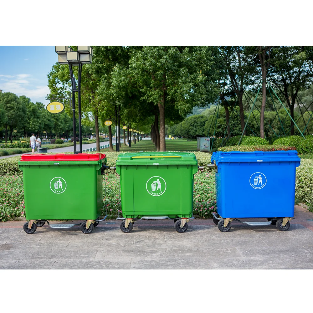 660 liter large size garbage container bin storage dustbin