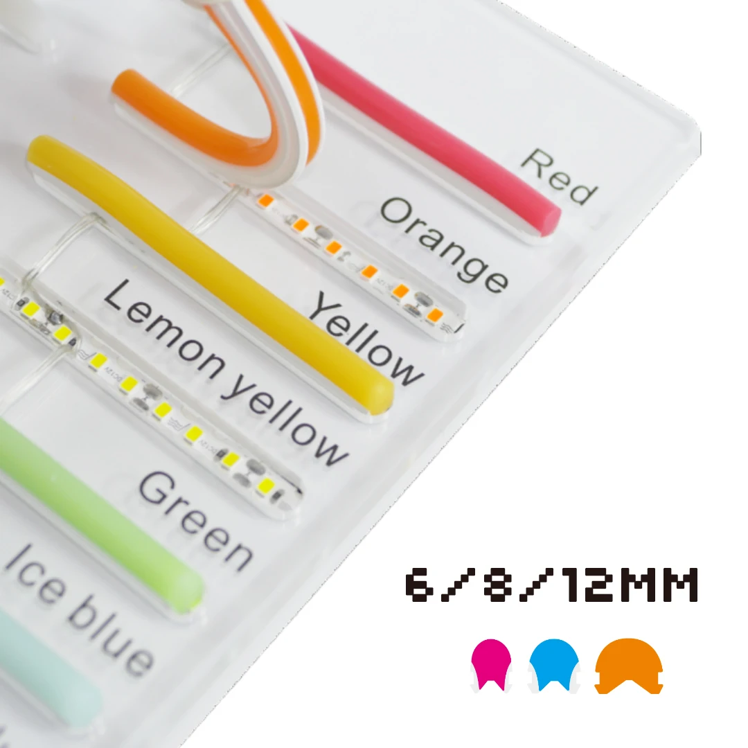 separated silicone neon flex strip without LED IP67 neon strip