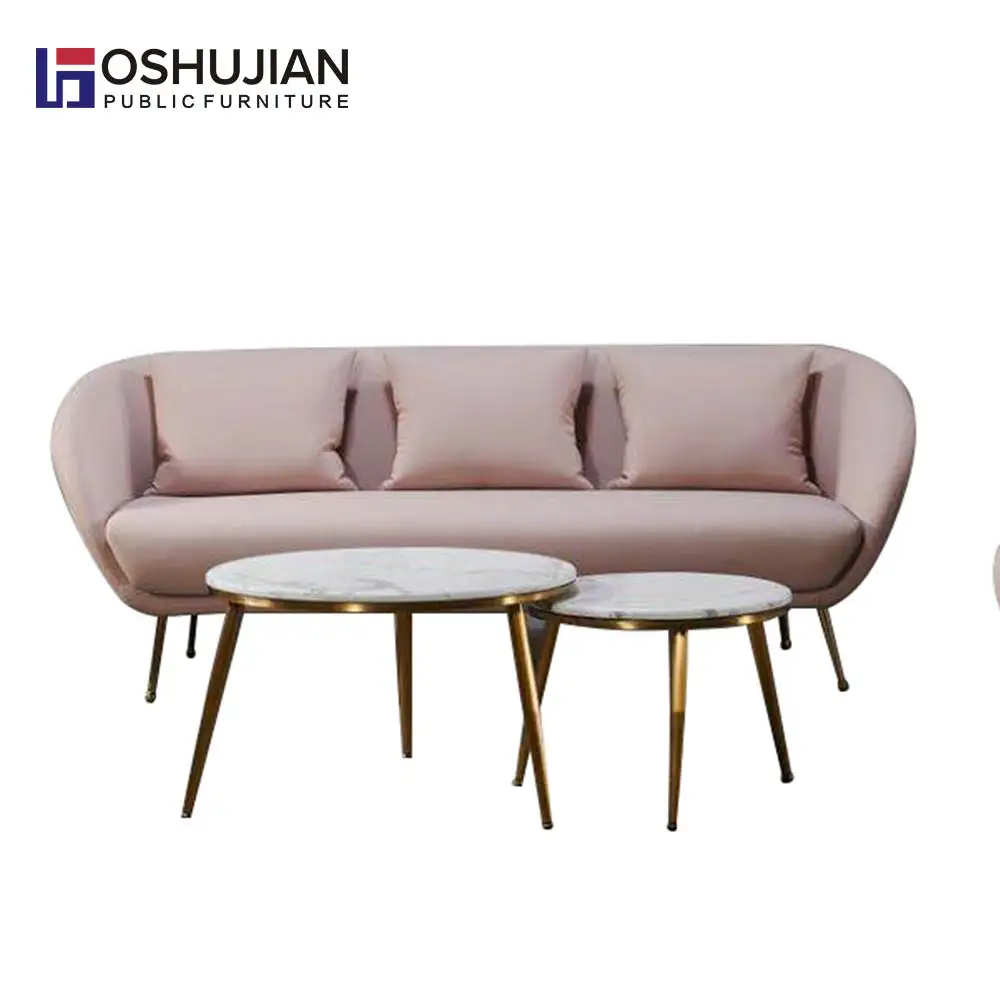 Modern simple  italy style office living room fabric sofa lounge 1+1+3 reception leather office sofa set