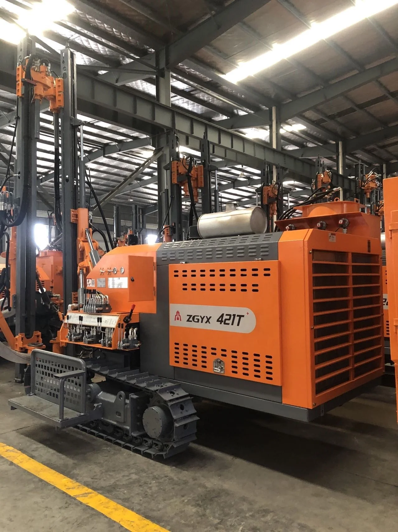 ZGYX421 25m crawler DTH drill rig diesel engine mine borehole rock pile driver machine