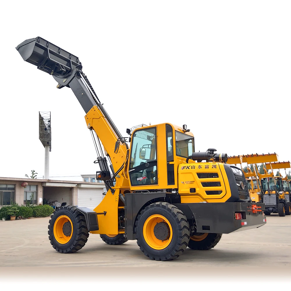 Wheel Telescopic Loader 4 Wheel Steering Mini Telehandler Telescopic Boom Loader