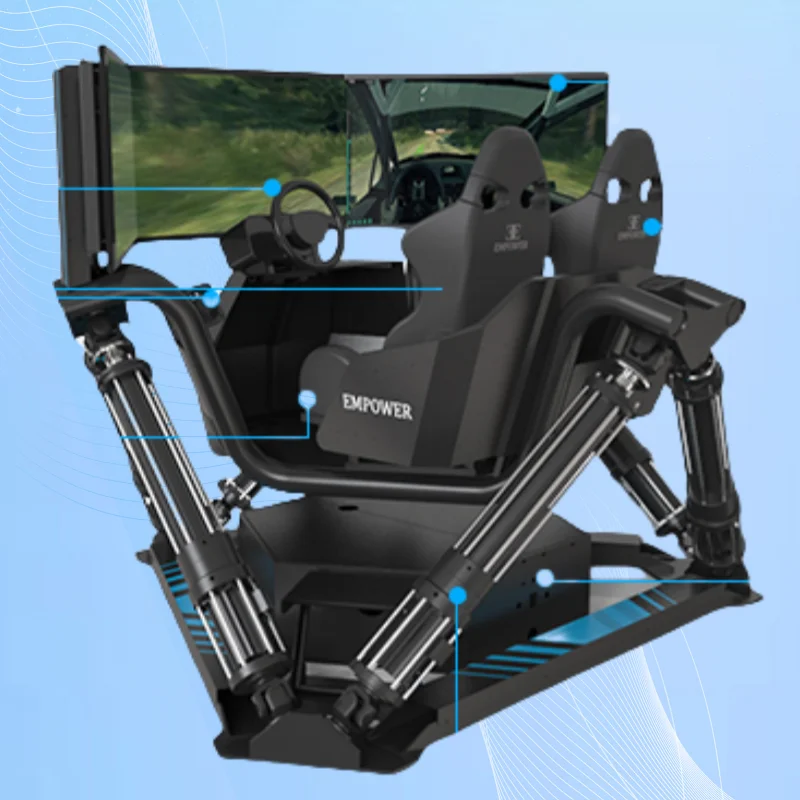 Six axis racing car Vr Racing Simulator Supplier 3 Screens Motion Simulator Vr Car Simulator arcade Games