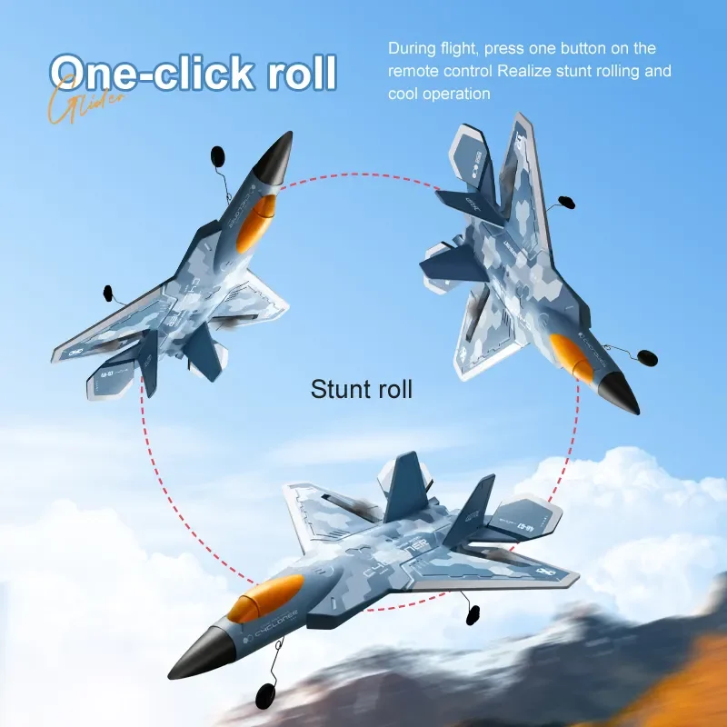2024 New Large G7 Glider 3 Channel Foam Remote Control Aircraft 2.4G Fixed Wing RC Airplane Model Flying Toy with Cool LED Light