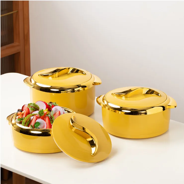 hot selling Wholesale large capacity food thermo container 3 Pcs 1.5L 2L 2.5L Thermal Insulated Hot Pot Food Warmer Set