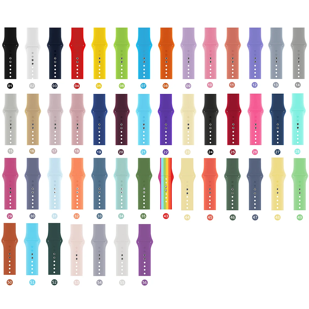 Силиконовый умный ремешок для Iwatch 1/2/3/4/5, 38/40/42/44 мм
