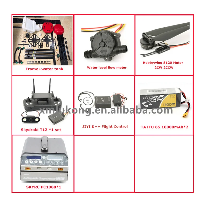 New Design 4-asix 10L Complete drone Agricultural Spraying Drone 10KG Folding Wheelbase with X8 Power System Drone