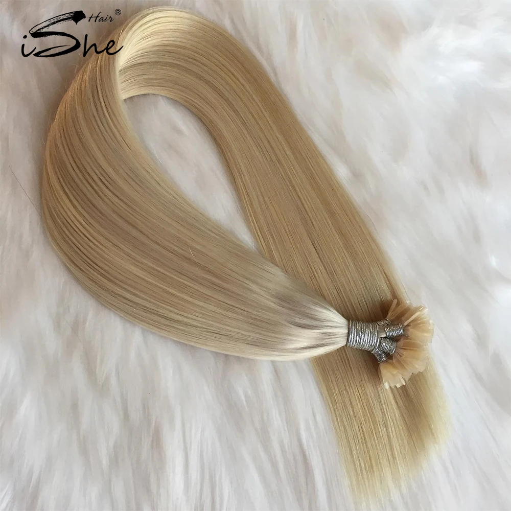 Wholesale 2022 New arrival European Virgin Human Hair Double Drawn Cuticle Aligned I V U Flat Tip Hair extensions ISHE