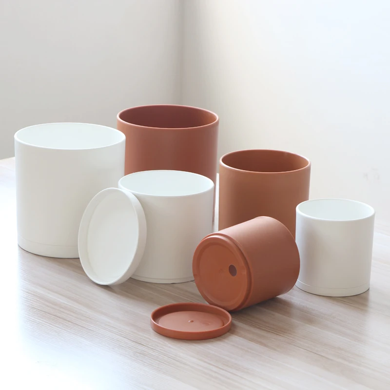 Factory Custom Logo 4-7inch Home Garden Succulent Planter Nursery Small Decorative Plastic Flower Pots for Sale