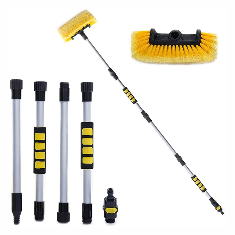 Wholesale water flow car cleaning brush soft bristle car wash brushes high pressure water flow