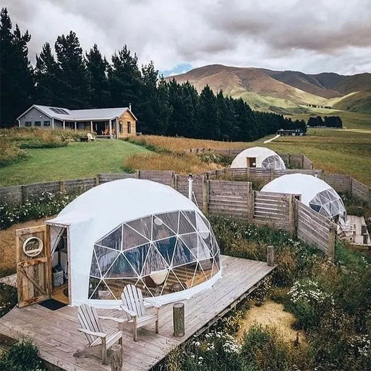 PVC Geodesic Dome Tents Outdoor House Glamping For Wedding Concert Camping