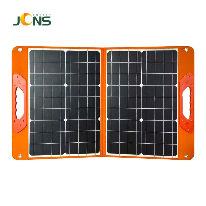 JCN high efficiency foldable solar panel 50w 18v portable 60w panels foldable solar energy charger