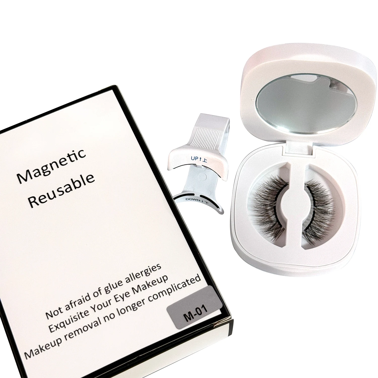 New Easy to Wear Quantum Magnetic Lash Magnetic Soft Eyelash no GLue no Eyeliner with Applicator without Glue
