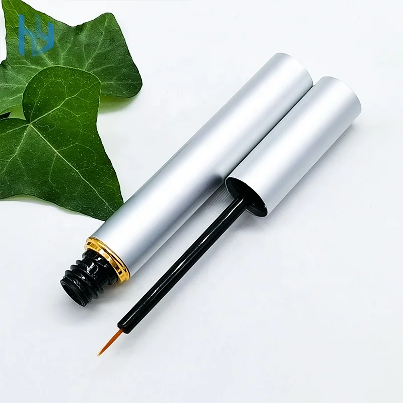 2021 new product 4 color Round  Metal Aluminum Makeup Packaging Empty liquid Eyeliner Tube Container