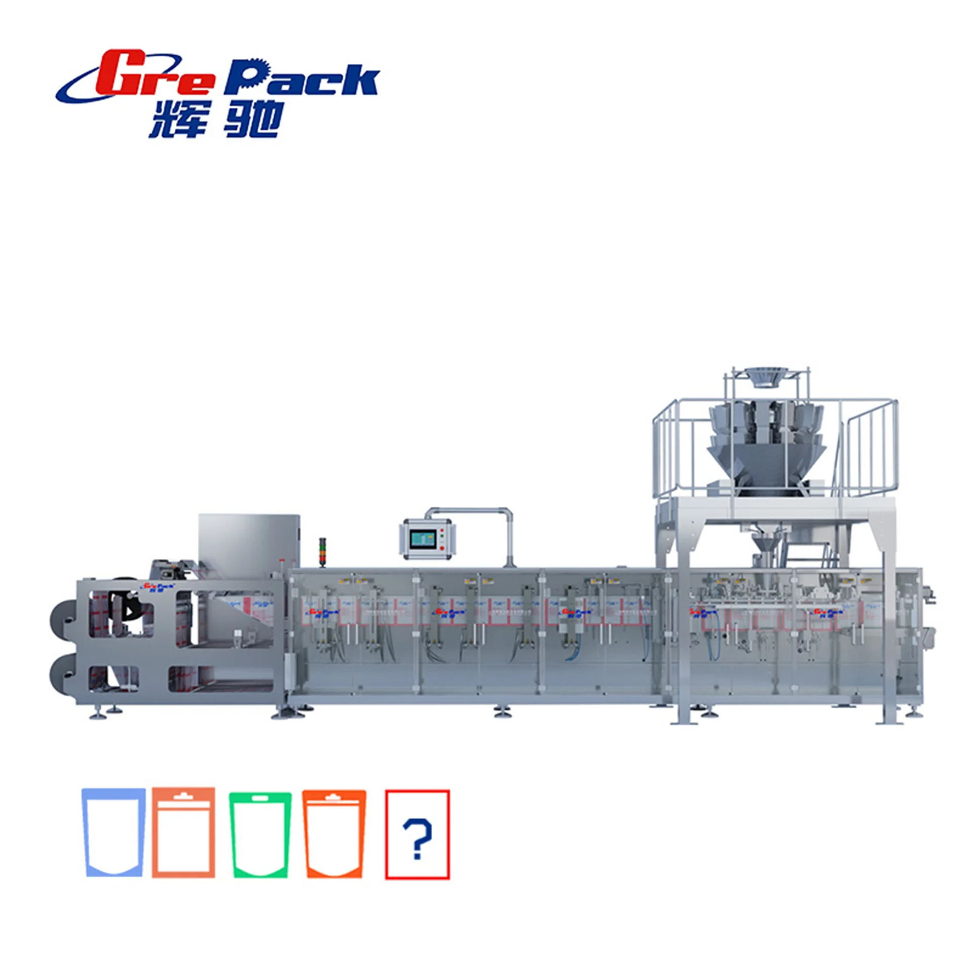 Automatic dried mushroom snacks ice cube crisps doypack pouch packing machine nuts weight and packing machine