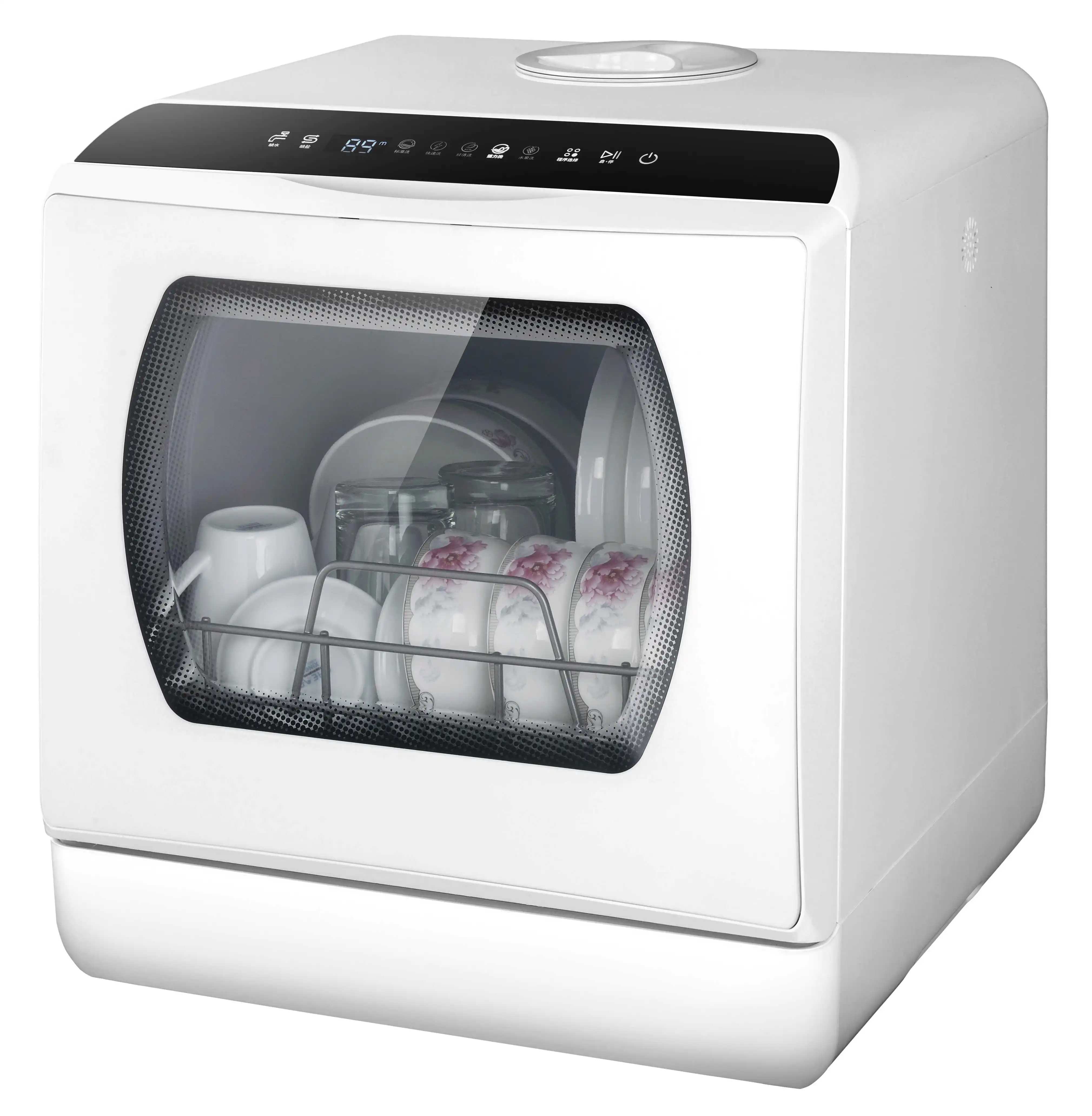 Household Electric Kitchen 4 Sets Table Top Compact Dishwahser Smart Countertop Dishwasher