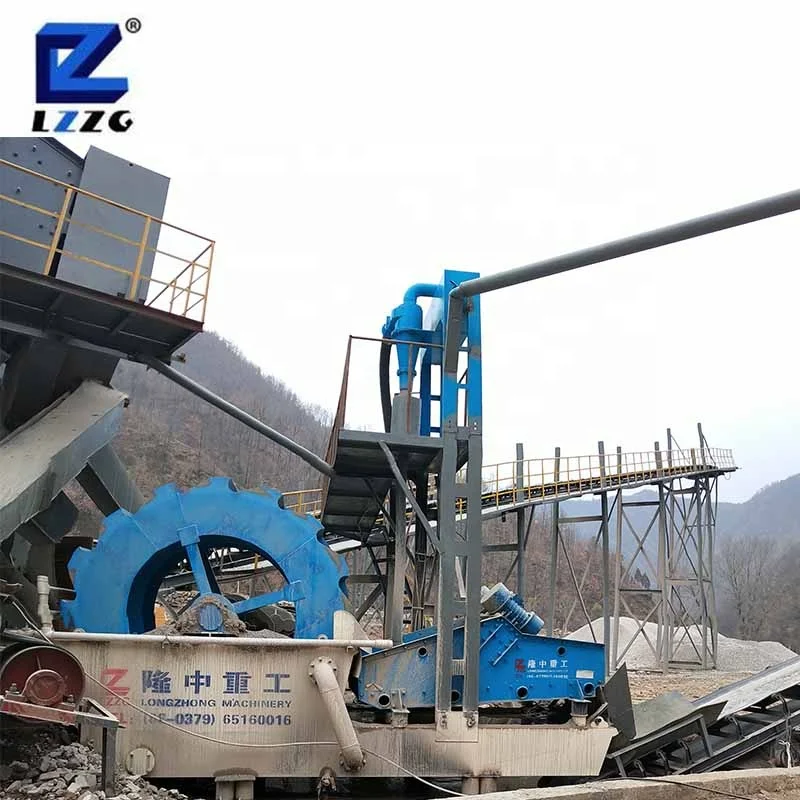 The China first brand LZZG new tech portable mini silica sand washing plant small sand washing machine