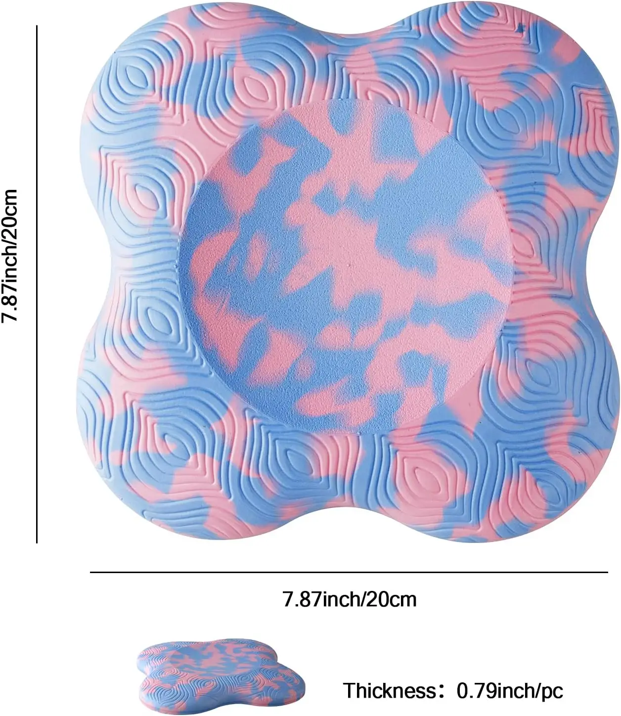 JIKE TPE Yoga Knee Pad Cushion, Extra Thick for Knees Elbows Wrist Hands Head Foam Yoga Pilates Work Out Kneeling pad,