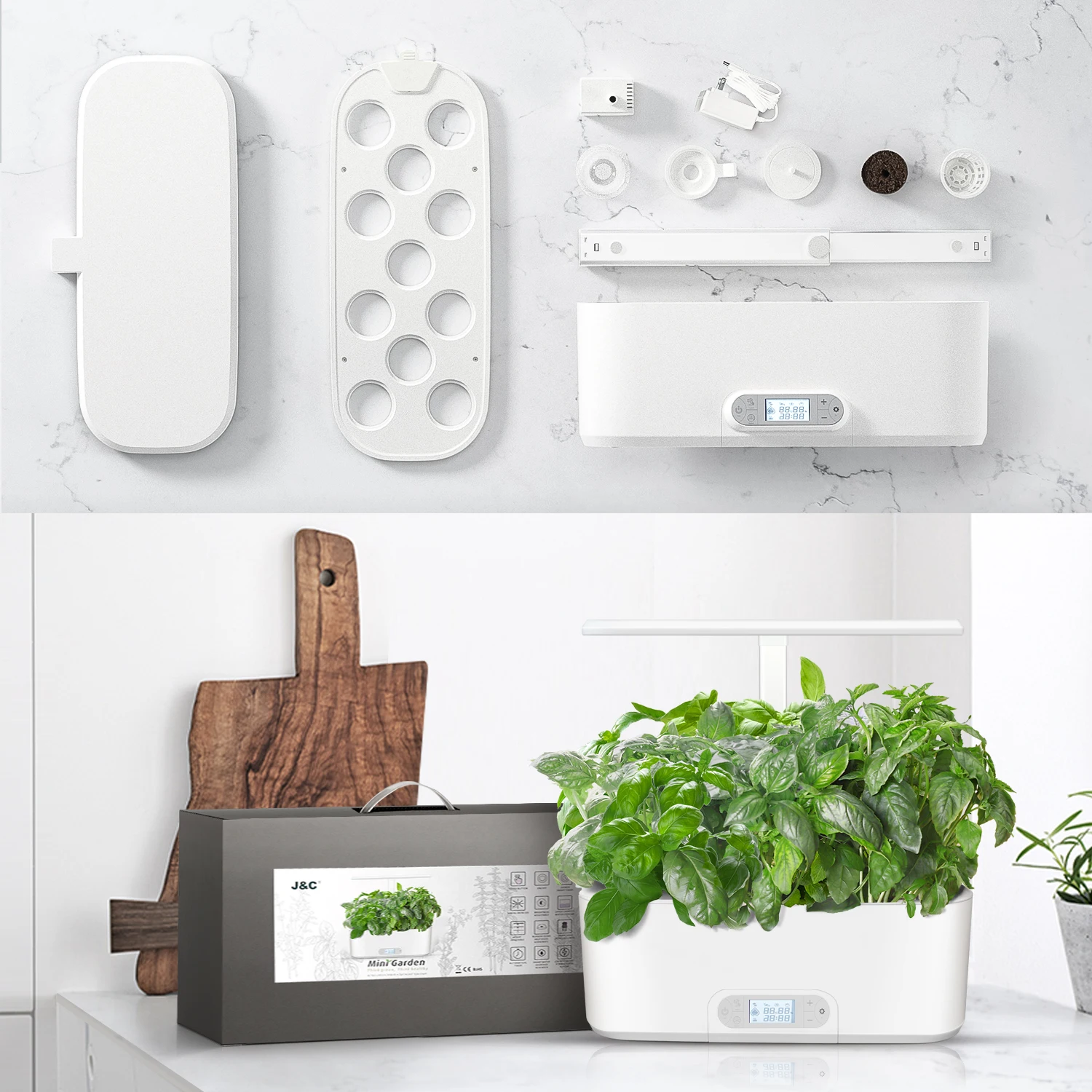 J&C Growing system temperature humidity motion Smart home kitchen appliances system indoor plant growing systems