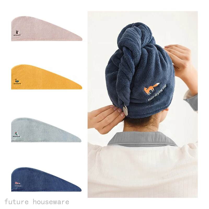 Micro Fiber Head Hair Wraps Fast Dry Wrap Turban Women Hair Drying Towel