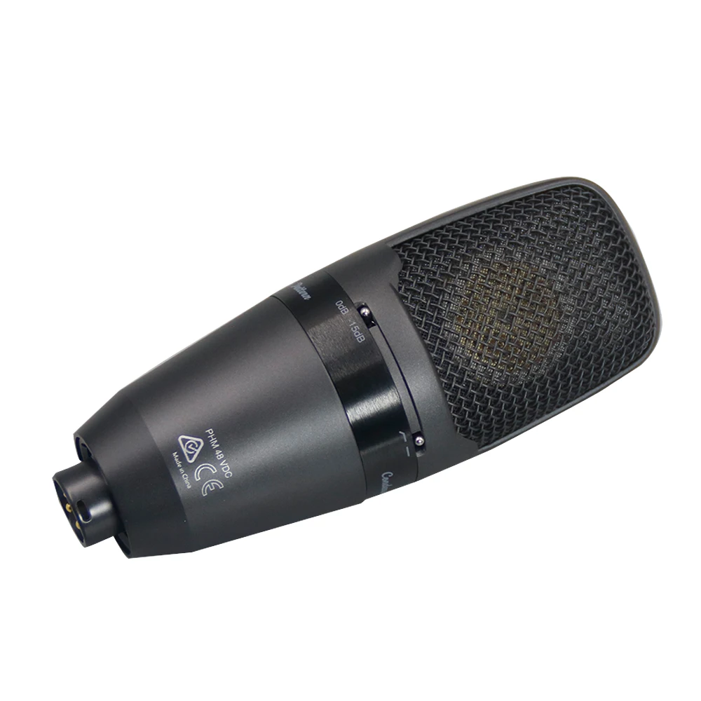 PGA27 Wired Large Diaphragm Condenser Microphone with XLR Connector Shock Mount Streaming/Karaoke/Recording Portable Microphone