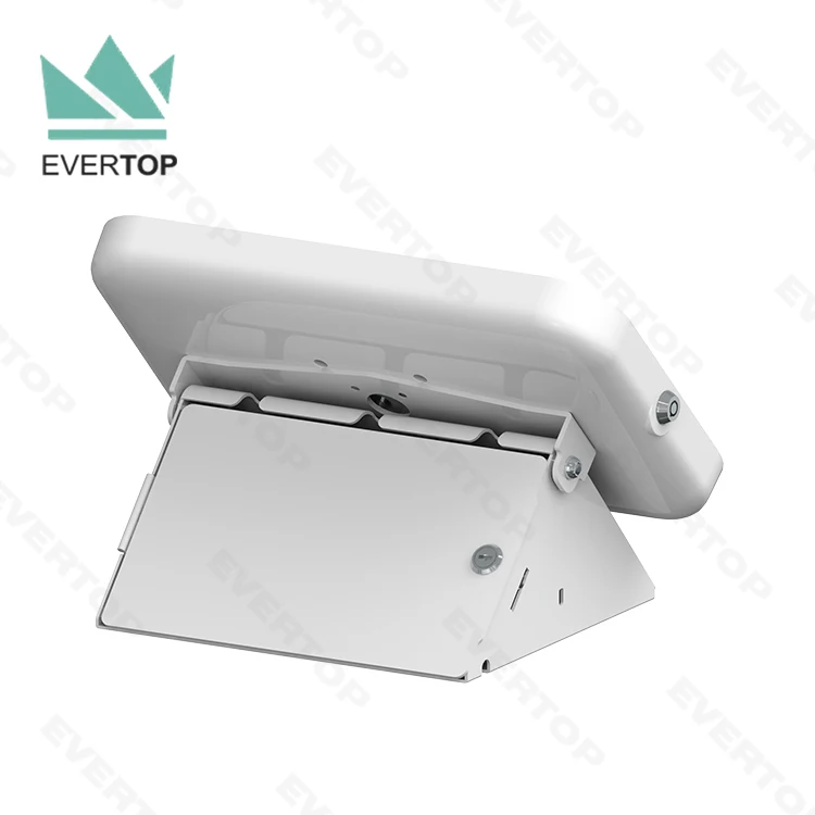 LST09-P Desktop for iPad Security Display Tablet Stand Kiosk Anti-theft Tablet Kiosk for iPad Mini Pro Air with Power Bank Space