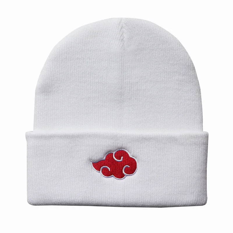 14  style Akatsukied Logo Anime Casual Beanies for Men Women Knitted Winter Hat Red Cloud Hip-hop Skullies Hat Unisex Caped